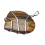 Stone Tiger Eye Wrapped Heart Energy Pendant For Man, Woman, Boys & Girls- Color- Brown (Pack of 1 Pc.), 3 image