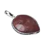 Stone Red Jasper Heart Pendant For Man, Woman, Boys & Girls- Color- Red (Pack of 1 Pc.), 2 image