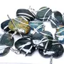 Stone Bloodstone (Heliotrope) Heart Wrapped Pendant For Man, Woman, Boys & Girls- Color- Green/Red (Pack of 1 Pc.), 4 image
