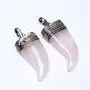 Stone Rose Quartz Healing Nail Pendant For Man, Woman, Boys & Girls- Color- Pink (Pack of 1 Pc.), 4 image