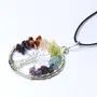 Stone Seven Chakra Circle of life Tree Pendant For Man, Woman, Boys & Girls- Color- Multicolor (Pack of 1 Pc.), 4 image