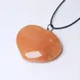 Stone Carnelian Heart Puff Pendant For Intimacy For Man, Woman, Boys & Girls- Color- Orange (Pack of 1 Pc.), 3 image