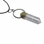 Stone Clear Quartz Double Point Pendant For Man, Woman, Boys & Girls- Color- Clear (Pack of 1 Pc.), 3 image