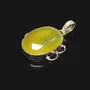 Stone Yellow Onyx Oval Pendant For Man, Woman, Boys & Girls- Color- Yellow (Pack of 1 Pc.), 3 image