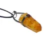 Stone Yellow Quartz Double Point Crystal Pendant For Man, Woman, Boys & Girls- Color- Yellow (Pack of 1 Pc.), 2 image