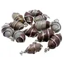 Stone Narmedeshwar Lingam Wrapped Pendant For Man, Woman, Boys & Girls- Color- Brown (Pack of 1 Pc.), 3 image