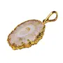 Stone Druzy Evil Eye Stone Pendant For Man, Woman, Boys & Girls- Color- White/Clear (Pack of 1 Pc.), 2 image