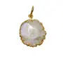 Stone Druzy Evil Eye Stone Pendant For Man, Woman, Boys & Girls- Color- White/Clear (Pack of 1 Pc.), 4 image