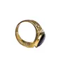 Stone Black Agate Ring For Men Gold Plated Oval Shape, Color- Black, For Men & Boys (Pack of 1 Pc.), 3 image