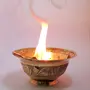 Handcrafted Brass Bowl for Set Sage Burning offering bowl with a Charcoal and California White Sage, 6 image