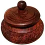 Wood Handmade Sindoor Box (Brown)