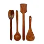 Wooden Spatula and Ladle Set Pack of 4