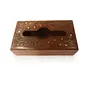 Crafts A to Z Handmade Wooden Tissue Box Napkin Holder Cover with Brass Inlay and Velvet Interior 10 x 6 Inches