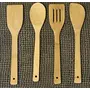 Kitchenware Bamboo Multipurpose Serving and Cooking Spoon Set Wooden Kitchen Utensil Set(Each 27 cm Long) -4 Pieces Set