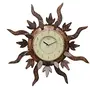 Wooden Antique Sun Shape Wall Clock with Ajatan Dial