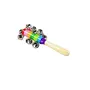 colorful wooden rainbow handle jingle bell rattle toys pack of 2 rattle- Multi color, 3 image