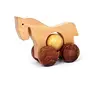 Wooden Toy Horse with Wheels -Safe Toys for Kids -Pull Along Toys, 2 image