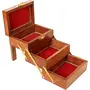 Handicrafts Wooden Jewellery Box for Women | Jewel Organizer Box Hand Carved Carvings Small Box (5.5 X 3.5 X 3.5 inches) Gift Items, 3 image