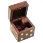 Dice Set Casino 5 Complete Handmade Vintage 20 MM Brown with Wooden Storage Box Handmade (Square), 4 image