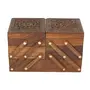 Handicrafts Wooden Jewellery Box for Women | Jewel Organizer Box Hand Carved Carvings (5 in 1) Gift Items, 4 image