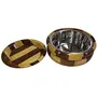 Wooden Casserole for Chapati Wooden Casserole Wooden Box Stainless Steel Pot Serving Bowl with Lid for Chapatis 7.5''Multipurpose Wooden Box 10.5x10.5x5 Inch (Outer Dimensions), 3 image