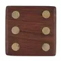 Dice Set Casino 5 Complete Handmade Vintage 20 MM Brown with Wooden Storage Box Handmade (Square), 5 image