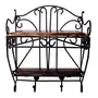 Crafts A to Z Wrought Iron & Wooden Set Top Box Stand | Set Top Box Holder Double for Wall | Wall Decorative Set Top Box Storage Size - 9.5 x 7 x 11 Inches, 3 image