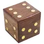 Dice Set Casino 5 Complete Handmade Vintage 20 MM Brown with Wooden Storage Box Handmade (Square), 3 image