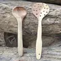 Wooden Multipurpose Serving and Cooking Spoon Spatulas Set for Non-Stick Spoon for Cooking Baking Kitchen Tools Essentials Ladles Mixing and Turning Natural No Polish Use - Set of 6, 3 image
