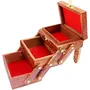Handicrafts Wooden Jewellery Box for Women | Jewel Organizer Box Hand Carved Carvings (5 X3.5 X3.5 inches) Gift Items, 4 image