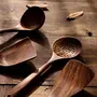 Wooden Cooking Utensils Kitchen Utensil Natural Teak Wood Kitchen Utensils Set - Nonstick Hard Wooden Spatula and Wooden Spoons, 3 image