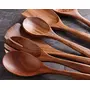 Handmade Wooden Non-Stick Serving and Cooking Spoon Kitchen Tools Utensil Set of 6, 2 image