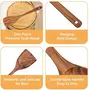 Handmade Wooden Non-Stick Serving and Cooking Spoon Kitchen Tools Utensil Set of 6, 4 image