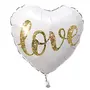 Love Balloon - Bachelorette Party Decorations 18" Bridal Shower Balloon Love Gold Anniversary Balloons White Gold Engagement Party Decor