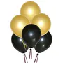 Metallic Hd Shiny Toy Balloons - Black and Gold for Decoration and Party (Pack of 50), 2 image