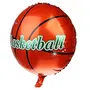 Basket Ball Foil Balloon and Balloon Pump Combo for Basketball Sports Theme Party Decoration - 18 Inches, 2 image