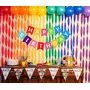 Number 11 Gold Foil Balloon and 50 Nos Multicolor Latex Balloon and Happy Brthday Banner Combo, 3 image