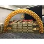 Number 58 Gold Foil Balloon and 50 Nos Gold Color Latex Balloon Combo, 6 image