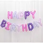 (16 Inch) Happy Brthday Foil Balloon Set for Brthday Party Supplies Happy Brthday Balloons for Brthday Decoration - Pink and Purple, 3 image