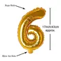 17" Inch Number 6 Foil Balloons KDs Party Supplies Theme Brthday Party Foil Balloons Brthday Balloons - Golden, 3 image
