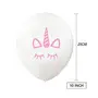 Pack of 30 Unicorn Brthday Balloons Party Decorations 10 inches Balloons for Party Supplies Favor (Unicorn Themed -2 - Pink & White) ( Pack of 30), 2 image