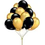Products HD Metallic Finish Balloons for Brthday / Anniversary Party Decoration ( Golden Black ) Pack of 30, 2 image