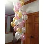 Products HD Metallic Finish Balloons for Brthday / Anniversary Party Decoration ( Golden White Pink ) Pack of 50, 2 image