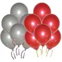 Products HD Metallic Finish Balloons for Brthday / Anniversary Party Decoration ( Red Silver ) Pack of 30, 3 image
