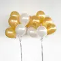 Products HD Metallic Finish Balloons for Brthday / Anniversary Party Decoration ( Brown Gold White ) Pack of 60, 2 image