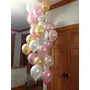Themez Only Premium Metallic Balloons (Pink + White + Gold) Pack of 51, 4 image