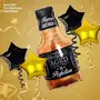 50898 Aged to Perfection Whiskey Bottle Super Shape Mylar Foil Balloon with Star Balloons Golden and Black Pack of 5 Pcs, 5 image