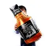50898 Aged to Perfection Whiskey Bottle Super Shape Mylar Foil Balloon with Star Balloons Golden and Black Pack of 5 Pcs, 3 image