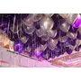 Party Balloons Metallic HD for Brthday / Anniversary / Small Shower - (Silver and Purple) Pack of 100 (HD100-SP)