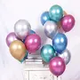 10" Chrome Balloons for Brthdays Anniversaries Weddings Functions and Party Occassions (20 Rose Pink), 6 image